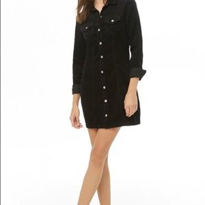 Corduroy botton down shirt dress